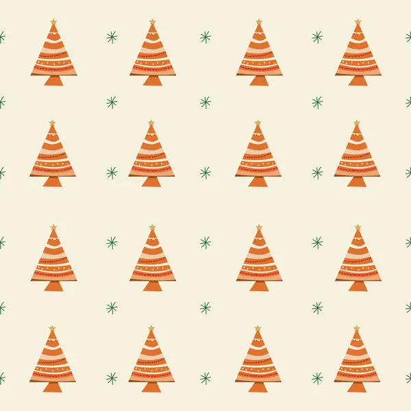 Pin Arbre Motif Vectoriel Illustration Arrière Plan Couleurs Neutres Noël — Image vectorielle