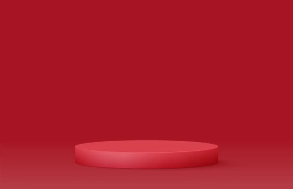 Kırmızı podyum gerçekçi 3D tasarım, renkli tasarım, Vektör illüstrasyonu 