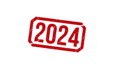 2024 stamp red rubber stamp on white background. 2024 stamp sign. 2024 stamp.