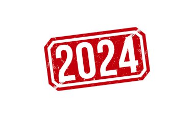 2024 stamp red rubber stamp on white background. 2024 stamp sign. 2024 stamp.