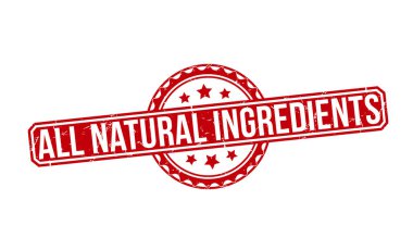 All Natural Ingredients stamp red rubber stamp on white background. All Natural Ingredients stamp sign. All Natural Ingredients stamp.
