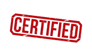 Certified rubber stamp vector illustration on white background. Certified rubber stamp