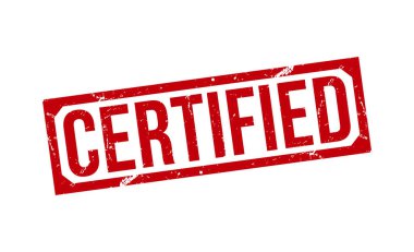 Certified rubber stamp vector illustration on white background. Certified rubber stamp