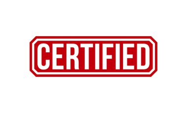 Certified rubber stamp vector illustration on white background. Certified rubber stamp