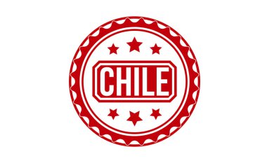 Chile Red Rubber Stamp vector design.