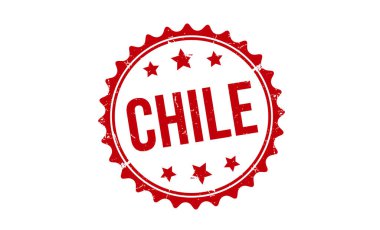 Chile Red Rubber Stamp vector design.