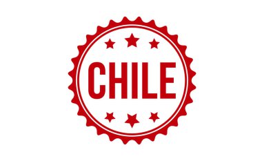 Chile Red Rubber Stamp vector design.