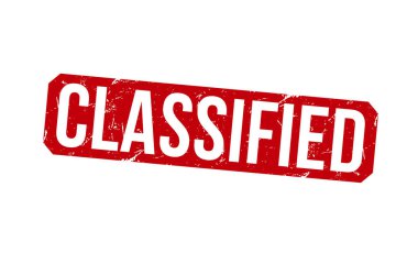 Classified stamp red rubber stamp on white background. Classified stamp sign. Classified stamp.