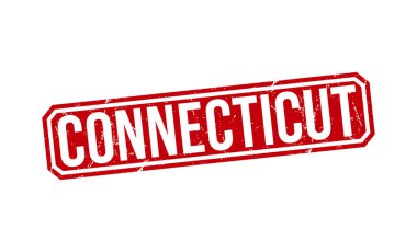 Connecticut stamp red rubber stamp on white background. Connecticut stamp sign. Connecticut stamp.