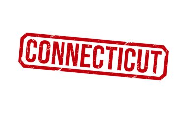 Connecticut stamp red rubber stamp on white background. Connecticut stamp sign. Connecticut stamp.