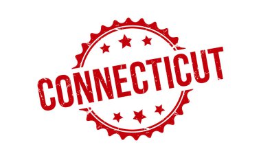 Connecticut Red Rubber Stamp vector design.