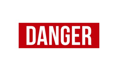 Danger Red Rubber Stamp vector design.