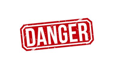 Danger Red Rubber Stamp vector design.