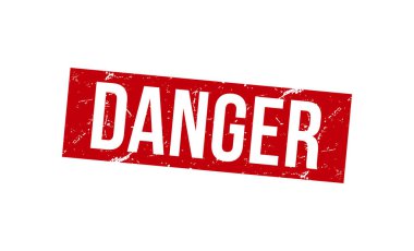 Danger Red Rubber Stamp vector design.