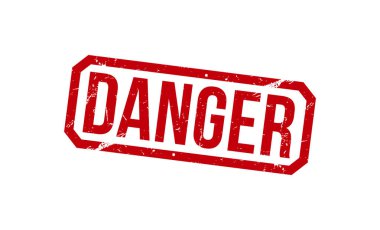 Danger Red Rubber Stamp vector design.