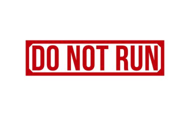 do not run Red Rubber Stamp vector design.