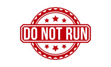 do not run Red Rubber Stamp vector design.