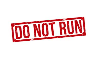 do not run Red Rubber Stamp vector design.