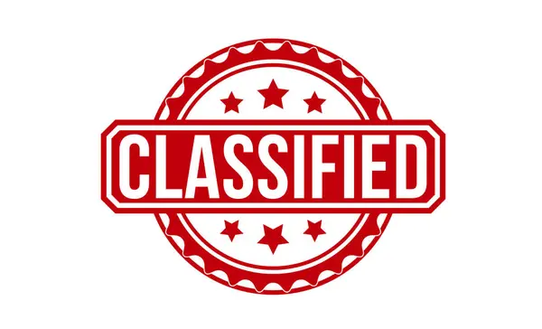 Classified Red Rubber Stamp vector design.