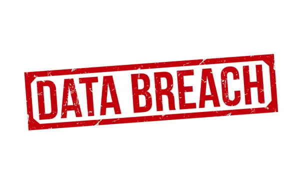 Data Breach Red Rubber Stamp vector design.