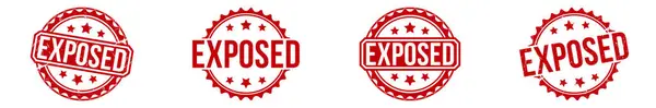 Exposed stamp red rubber stamp on white background. Exposed stamp sign. Exposed stamp.