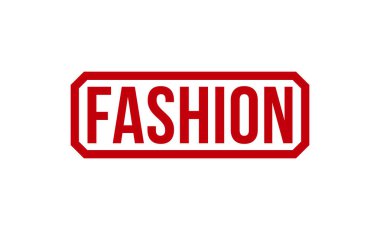fashion Red Rubber Stamp vector design.