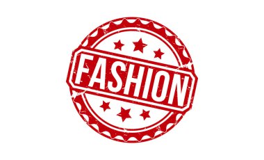 fashion Red Rubber Stamp vector design.