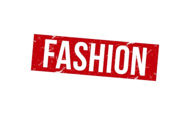 fashion Red Rubber Stamp vector design.
