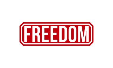 freedom Red Rubber Stamp vector design.