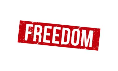 freedom Red Rubber Stamp vector design.