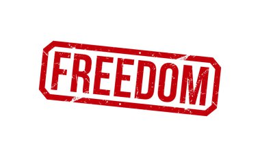 freedom Red Rubber Stamp vector design.