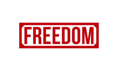 freedom Red Rubber Stamp vector design.