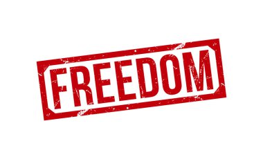 freedom Red Rubber Stamp vector design.