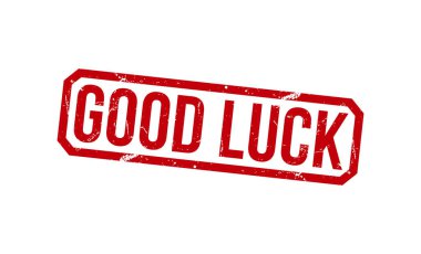 Good luck Red Rubber Stamp vector design.