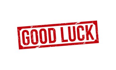 Good luck Red Rubber Stamp vector design.