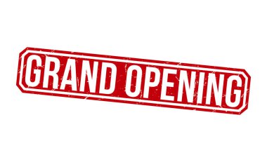Grand Opening stamp red rubber stamp on white background. Grand Opening stamp sign. Grand Opening stamp.