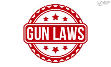 Gun laws rubber stamp vector illustration on white background. Gun laws rubber stamp.