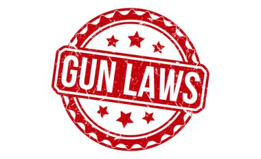 Gun laws grunge Rubber Stamp vector design.