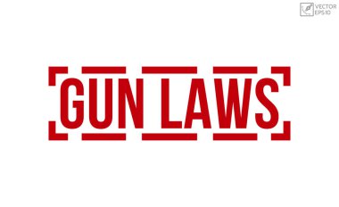 Gun laws rubber stamp vector illustration on white background. Gun laws rubber stamp.