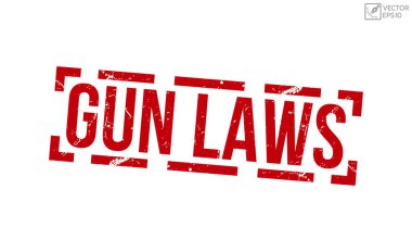 Gun laws grunge Rubber Stamp vector design.