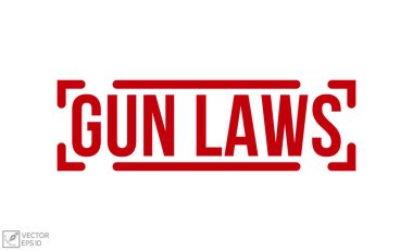 Gun laws rubber stamp vector illustration on white background. Gun laws rubber stamp.