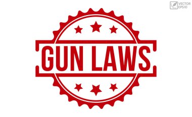 Gun laws rubber stamp vector illustration on white background. Gun laws rubber stamp.