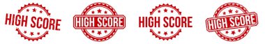 High Score stamp red rubber stamp on white background. High Score stamp sign. High Score stamp.