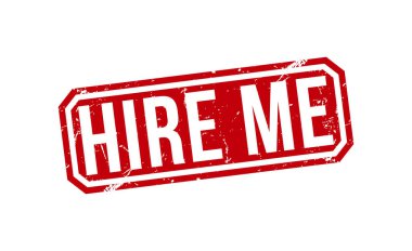Hire me rubber stamp vector illustration on white background. Hire me rubber stamp