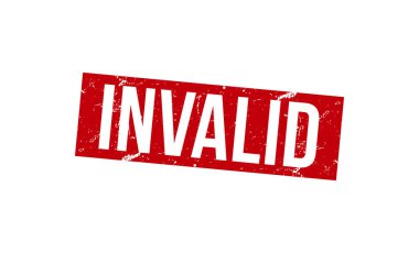 Geçersiz Kırmızı Lastik Damga Vektör Tasarımı.