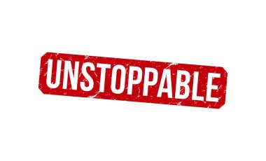 Durdurulamaz Kırmızı Lastik Damga Vektör Tasarımı.