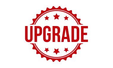 Beyaz arka planda kırmızı kauçuk damgası. Pul tabelasını yükselt. Damgayı yükselt.