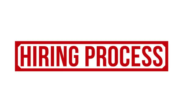 Hiring Process Red Rubber Stamp vector design.