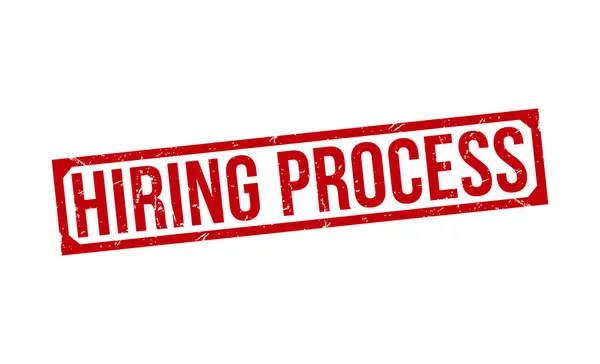 Hiring Process rubber stamp vector illustration on white background.