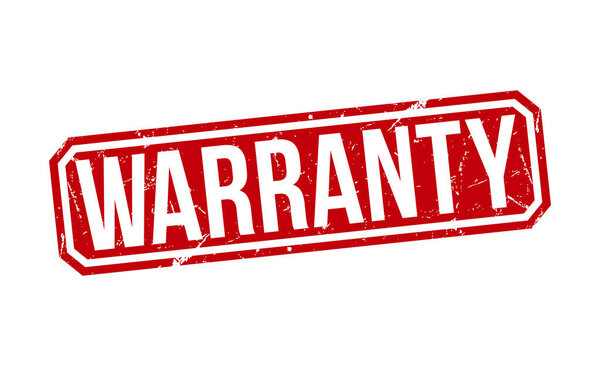 Warranty stamp red rubber stamp on white background. Warranty stamp sign. Warranty stamp.
